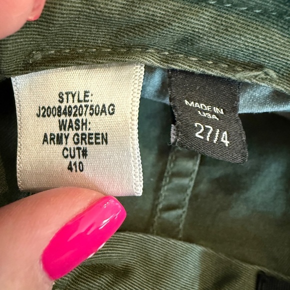 Veronica Beard Nita Peg Leg High Rise Pants Army Green 45158 - Picture 10 of 13